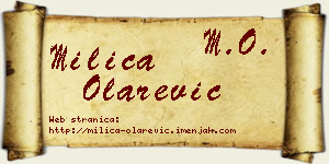 Milica Olarević vizit kartica